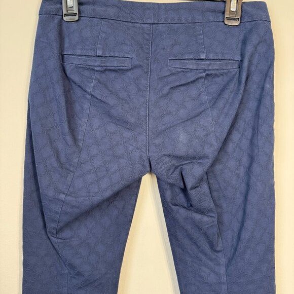 Lilly Pulitzer Kelly Textured Skinny Pants Women's 2 Navy Blue Ankle Preppy Chic - Picture 9 of 12